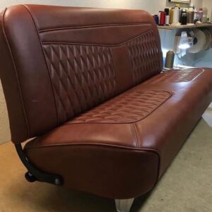C10 Brown Leather Bench Seat