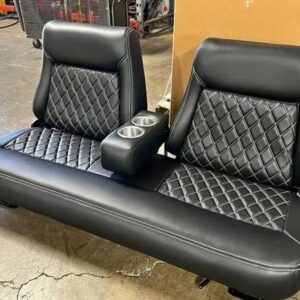 Custom Leather Black Bucket Seat